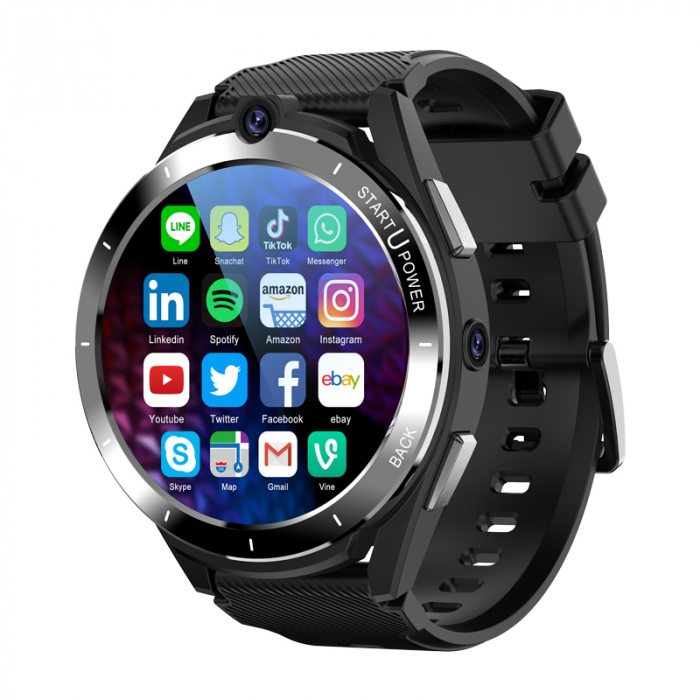 Smartwatch iSEN Watch Z40 Negru 4G, Android 11, Power Bank, 6GB RAM, 128GB ROM, Monitorizare functii vitale, HD 1.6", IP67, 900 mAh+900 mAh [5]