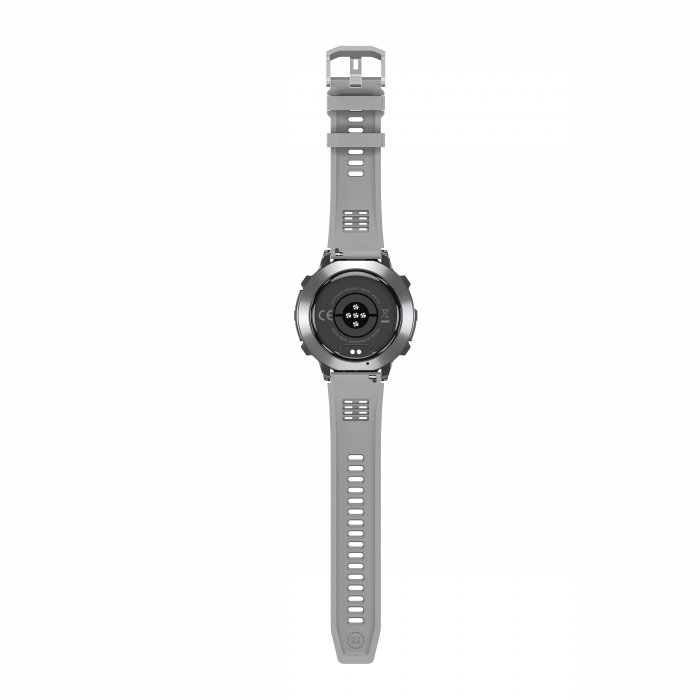 iSEN X3 okosora, Szürke szilikon, 1.73" AMOLED, SpO2-, stresszfigyeles, 100+ sportmod, Bluetooth, 1000 mAh, Android 9.0 vagy iOS 9.0 es ujabb verzio kompatibilis [11]