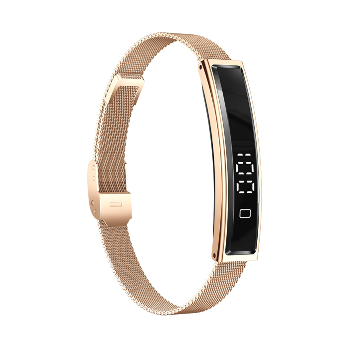 Okoskarkötő iSEN B3, Arany, Rozsdamentes acél, 18mAh, Pulzusszám- és Vér-oxigénszint Mérő, Alvás- és Tevékenységkövetés, Női Egészség, Mesterséges Intelligencia Asszisztens, Mágneses Töltés [7]