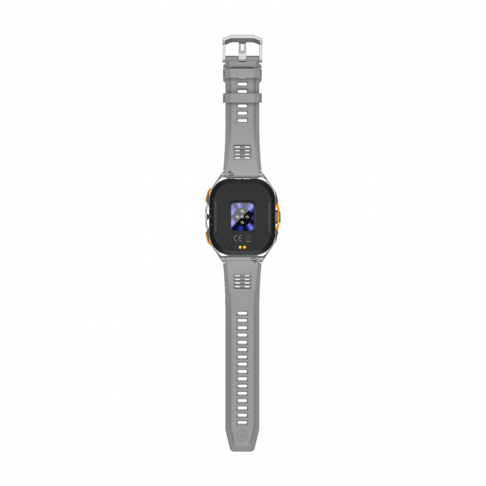 Smartwatch iSEN X5, Gri, Bratara din silicon, AMOLED 1.96", Ritm cardiac, SpO2, Monitorizare stres, 100+ moduri sport cu GPS, Apel Bluetooth, 530 mAh, Android 6.0 sau iOS 12.0 [15]