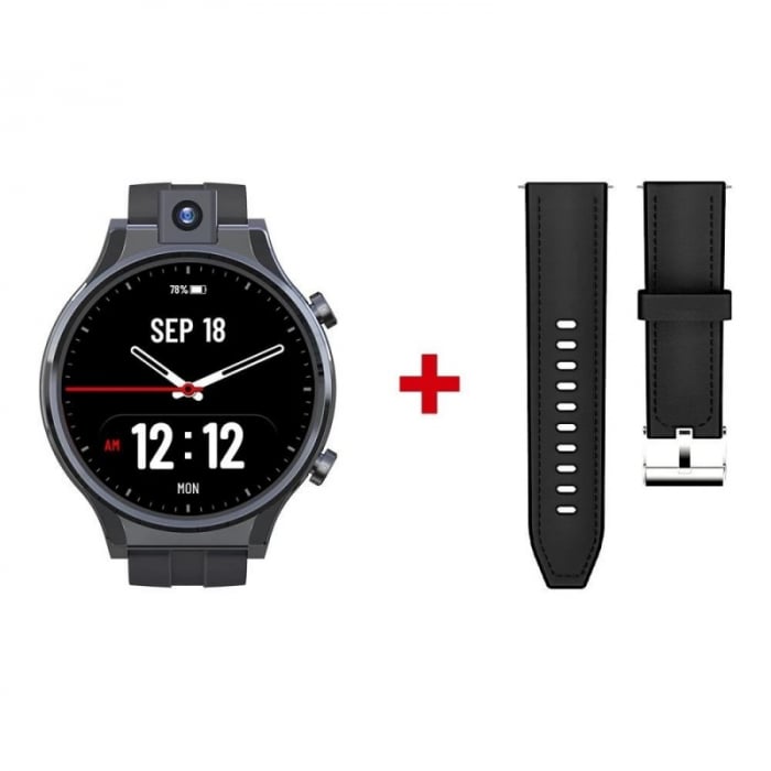 Smartwatch Kospet Prime 2 Negru + bratara piele neagra, 4G, IPS 2.1 , 4GB RAM, 64GB ROM, Android 10, Sony 13MP, OctaCore, GPS, 1600mAh image