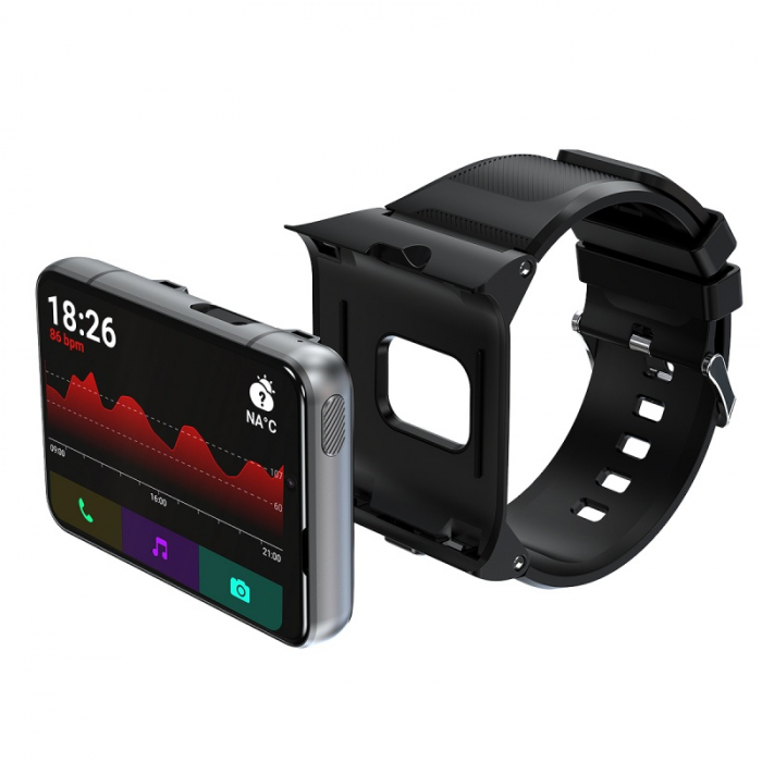 Smartwatch STAR S999 Negru Resigilat, 4G, AMOLED 2.88 HD, 4GB RAM, 64GB ROM, Android 9, MTK6761 OctaCore, GPS, Ritm cardiac, 2300mAh