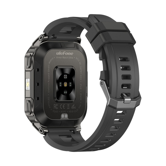 Ulefone Armor Watch Ultra Okosóra, Fekete, 1.93” AMOLED 60Hz, GPS + AGPS, Offline Térképek, Bluetooth Hívás, Pulzus, SpO2, HRV, 5ATM, IP68/IP69K, 700mAh [9]