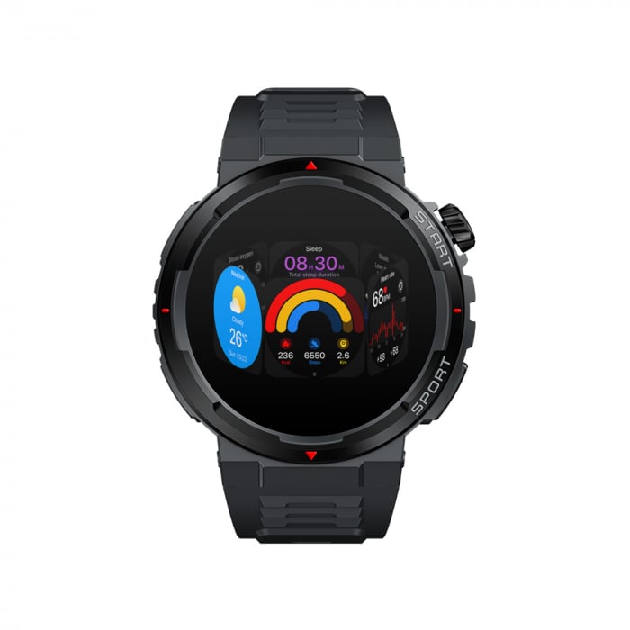 Smartwatch Zeblaze Ares 3 Plus Negru, 1.43" AMOLED, Realtek 8773, Voce Bluetooth, Ritm Cardiac & SpO2, 280mAh, FitCloudPro [2]