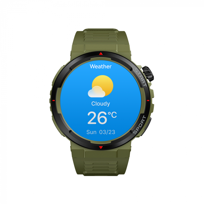 Smartwatch Zeblaze Ares 3 Plus Green, 1.43" AMOLED, Realtek 8773, Bluetooth Voice, Heart Rate & SpO2, 280mAh, FitCloudPro [2]