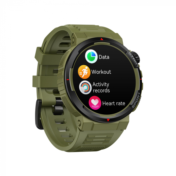Smartwatch Zeblaze Ares 3 Plus Green, 1.43" AMOLED, Realtek 8773, Bluetooth Voice, Heart Rate & SpO2, 280mAh, FitCloudPro [3]
