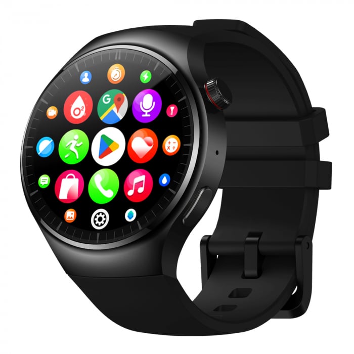 Smartwatch Zeblaze Thor Ultra 4G Negru, 1.43 Ultra HD AMOLED, 2GB RAM, 16GB ROM, Spreadtrum SC8541E, Android 8.1, GPS, OTA, Monitorizare sanatate, 930 mAh, Nano SIM