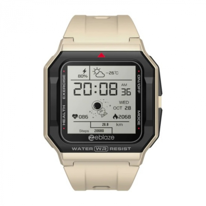 Smartwatch Zeblaze Ares Kaki, IPS 1.3 HD touch screen, Ritm cardiac, Presiune sanguina, Calorii, Meteo, Bluetooth 5..1, 170mAh