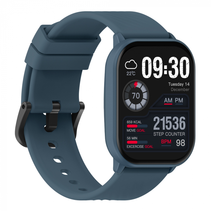Smartwatch Zeblaze GTS 3 Albastru, Display 2.03'' HD, Apel vocal, Moduri sport 100+, Monitorizare sanatate 24/24, IP68, 280mAh [3]