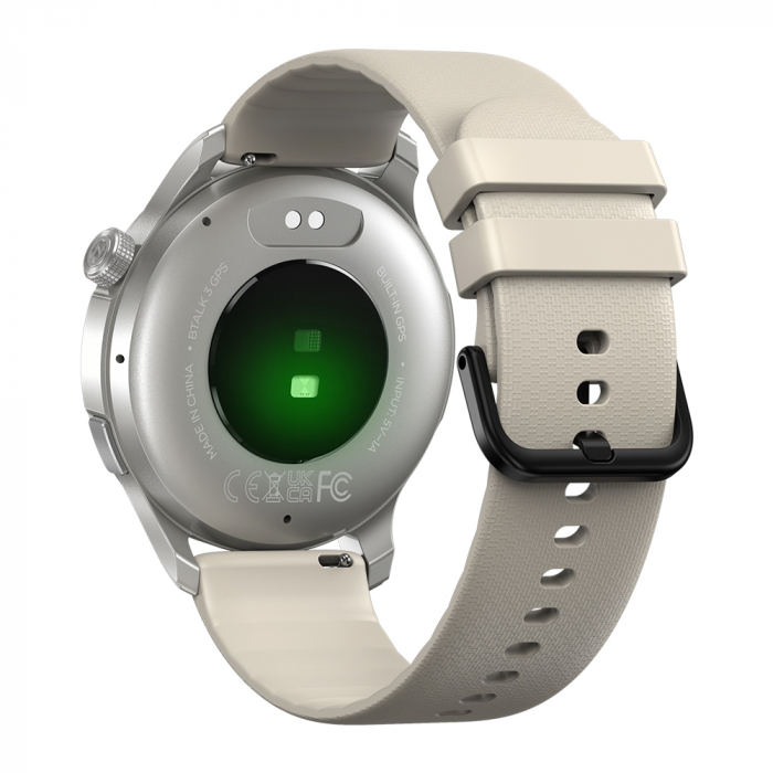 Okosóra Zeblaze Btalk 3 GPS  Krém, 1.43" AMOLED, HRV, ECG, SpO2, Hangasszisztens, Egészség- és menstruációs ciklus nyomon követése, Sport funkciók, Bluetooth hívás, Időjárás, 300 mAh, Android 5.0 vagy [4]