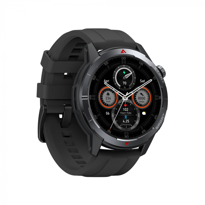 Smartwatch Zeblaze Stratos 3 Ultra Negru, 1.43'' AMOLED, GPS, HR, SpO2, Apel Bluetooth, Notificari, 300mAh, App dedicata: Zeblaze Fit, Dual-band GNSS, 120+ Moduri Sport [3]