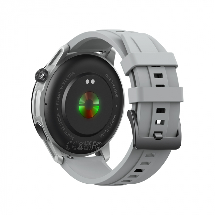 Smartwatch Zeblaze Stratos 3 Ultra Silver, 1.43'' AMOLED, GPS, HR, SpO2, Bluetooth Calling, Notifications, 300mAh, Dedicated App: Zeblaze Fit, Dual-band GNSS, 120+ Sports Modes [4]