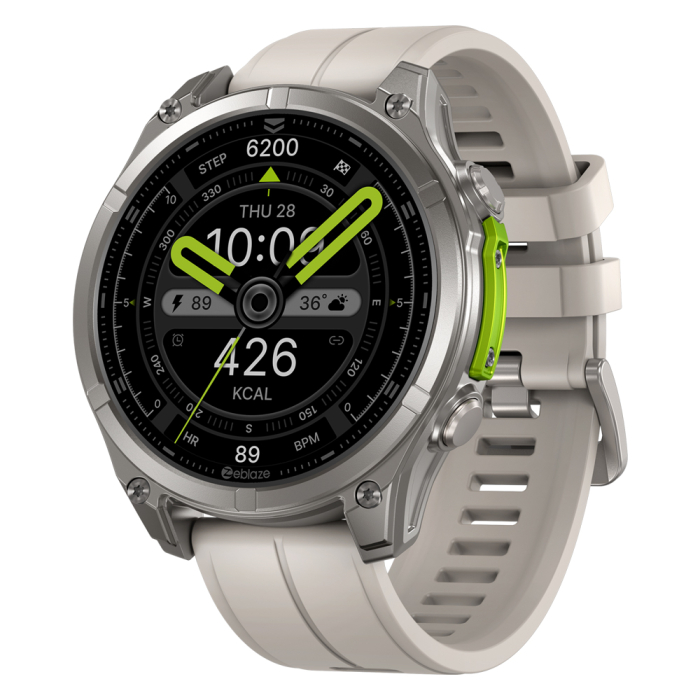 Smartwatch Zeblaze Vibe 8, Gri, 1.43   Ultra HD AMOLED, Sticla de safir, Senzor HR Fusion, SpO2, Apeluri Bluetooth, Notificari, 500mAh, FitCloudPro, BLE 5.3, Peste 100 moduri sportive