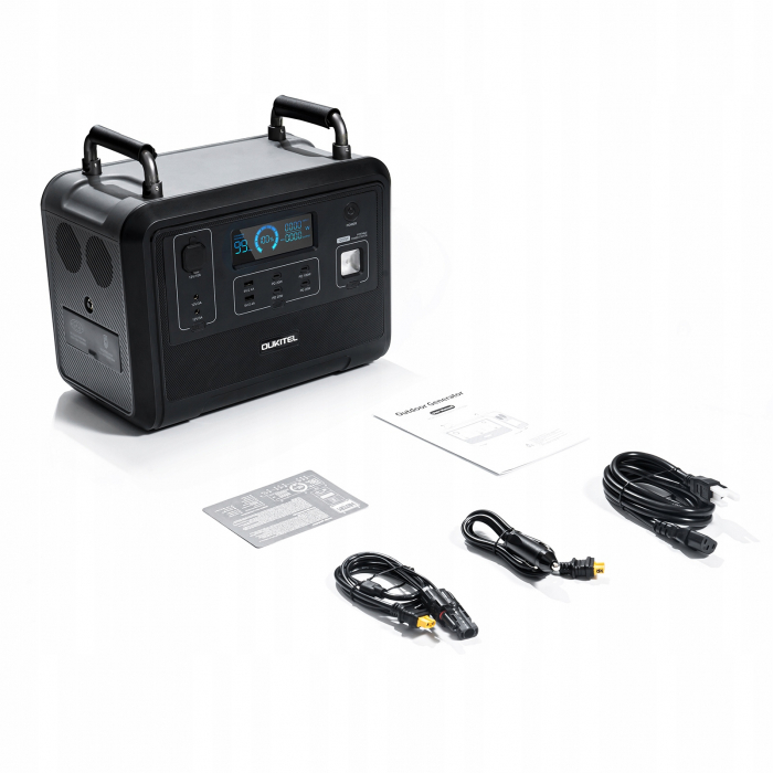 Hordozható elektromos töltőállomás / külső akkumulátor Oukitel P1201E, 960 Wh, 1200w, 220V, LCD képernyő, BMS védelem, LED zseblámpa [4]