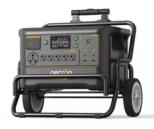 PECRON F3000LFP Hordozható Töltőállomás, Fekete, 3600W, 3072Wh (Bővíthető), 1.5 óra Töltés, LiFePO4, UPS, 1600W Napelem (MPPT), Vezeték Nélküli Töltés, APP Vezérlés [2]