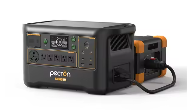 PECRON F3000LFP Hordozható Töltőállomás, Fekete, 3600W, 3072Wh (Bővíthető), 1.5 óra Töltés, LiFePO4, UPS, 1600W Napelem (MPPT), Vezeték Nélküli Töltés, APP Vezérlés [4]