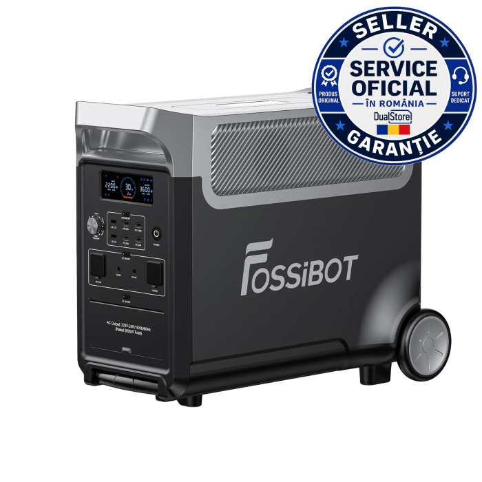 Fossibot F3600 Pro Portable Charging Station + Fossibot SP420 Solar Panel Black, 3600W, 3840Wh, LCD Screen, BMS Protection, 13 Outputs, Detachable LED Flashlight, SOS [2]