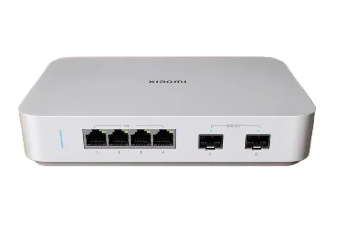 Switch Xiaomi 10-Gigabit, Alb, 60Gbps, 4A 2.5G + 2A 10G SFP+, Plug Play, Montare Birou Perete