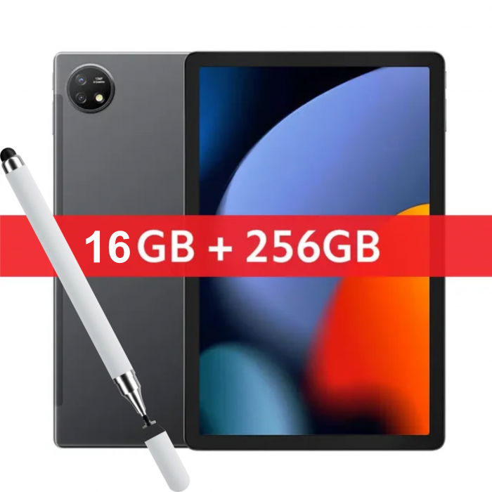Tableta Blackview Oscal Pad 16 Gri, 4G, 10.5 FHD+, Android 13, 16GB RAM(8GB+8GB), 256GB ROM, Unisoc T606 Octa Core, 13MP, 8200mAh, 18W, Stylus Pen, Dual SIM