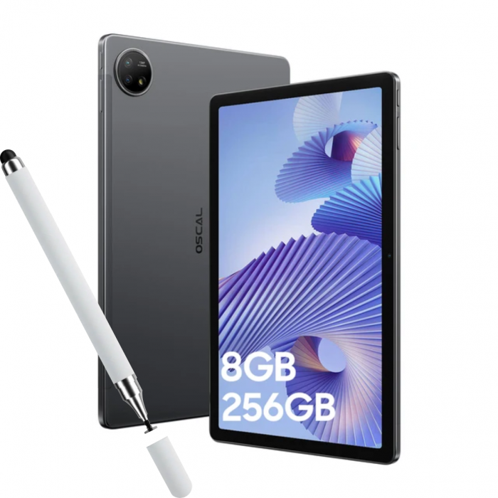 Tableta Blackview Oscal Pad 18 Gri, 4G, 11 FHD+, Android 13, 16GB RAM(8GB+8GB), 256GB ROM, T616 Octa Core, 8800mAh, 18W, Stylus Pen, Dual SIM