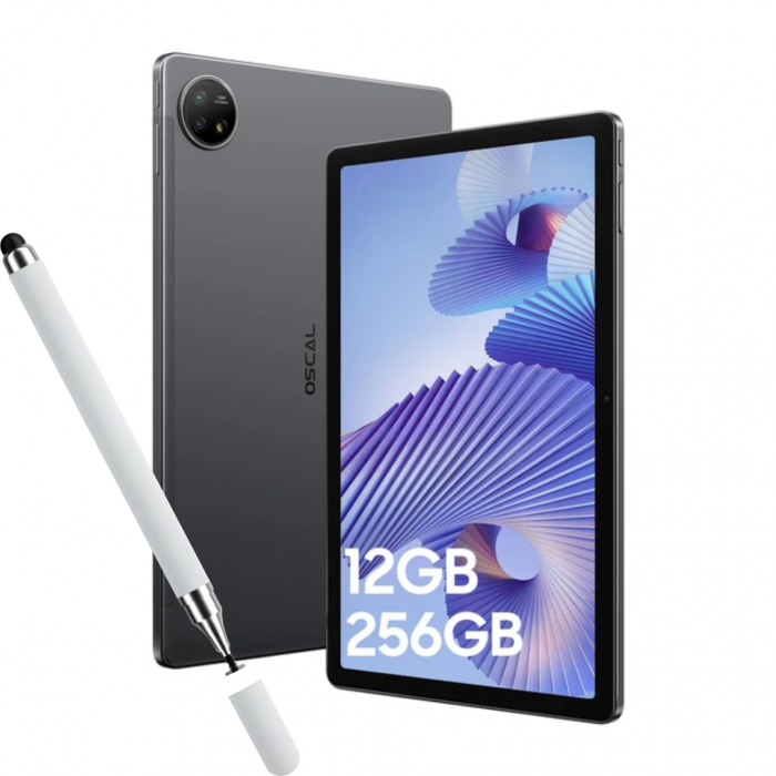 Tableta Blackview Oscal Pad 18 Gri, 4G, 11 FHD+, Android 13, 24GB RAM(12GB+12GB), 256GB ROM, T616 Octa Core, 8800mAh, 18W, Stylus Pen, Dual SIM