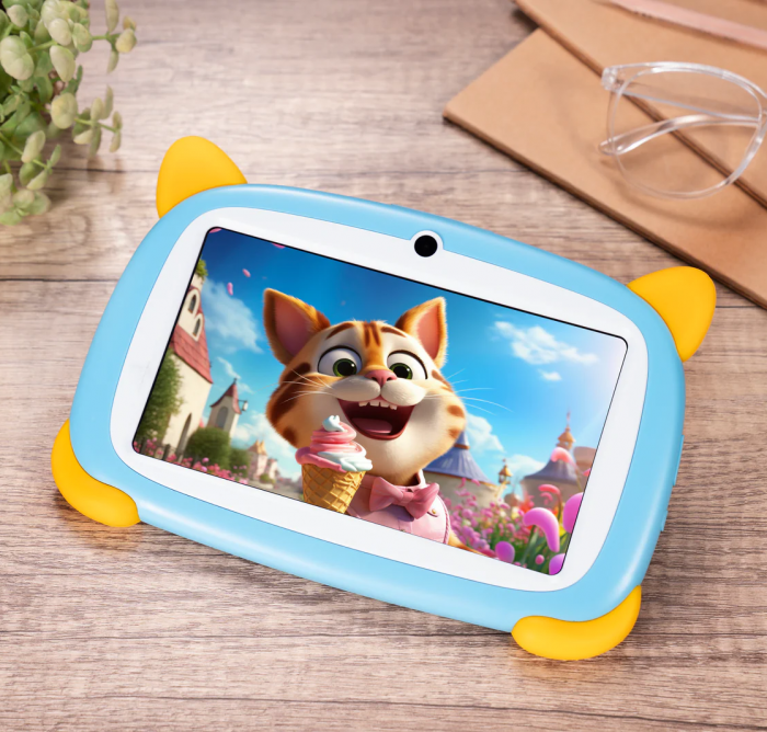 Tableta Doogee U7 Kids Albastru, IPS 7" TÜV SÜD, Android 10, 4GB RAM (2GB+2GB extensibili), 32GB ROM, MT6580, 3400mAh, Husa Silicon, Aplicatii Copii [3]