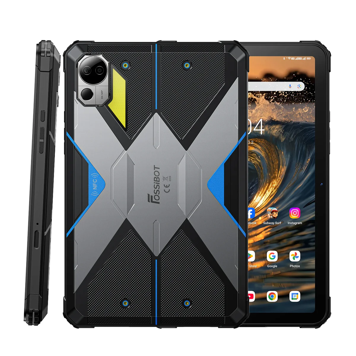Tableta Fossibot DT3, Albastru, 5G, 10.4" 2K IPS Incell Display, 32GB RAM (12GB + 20GB Extensibili), 256GB ROM, 64MP, Android 15, Dimensity 7300, Lanterna LED Camping, OTG, 21560mAh, 66W, Dual SIM [3]