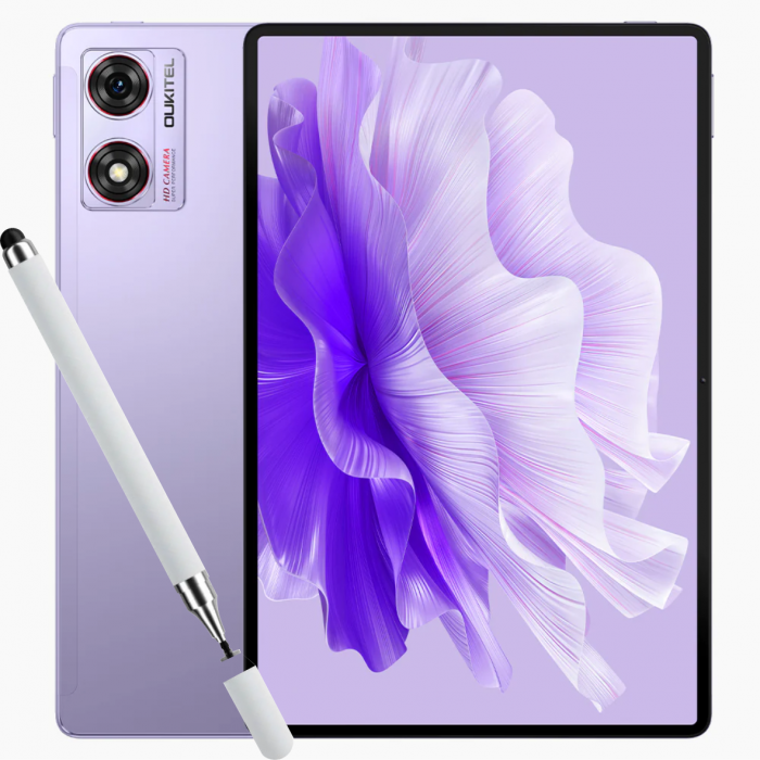 Tableta Oukitel OT8 Purple, 4G, 11 2K FHD+, 30GB RAM (6GB+24GB), 256GB ROM, Unisoc Tiger T606, Android 13, 8800 mAh, Stylus Pen, Dual SIM