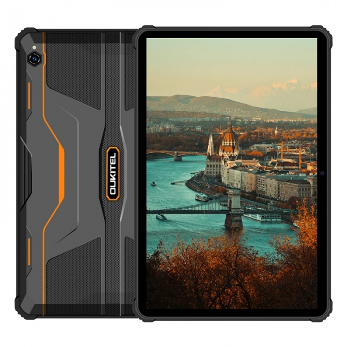 Tableta Oukitel RT1 Orange, 10.1 FHD+, 4GB RAM, 64GB ROM, Helio P22 OctaCore, IP68, 10000mAh, Dual SIM imagine noua