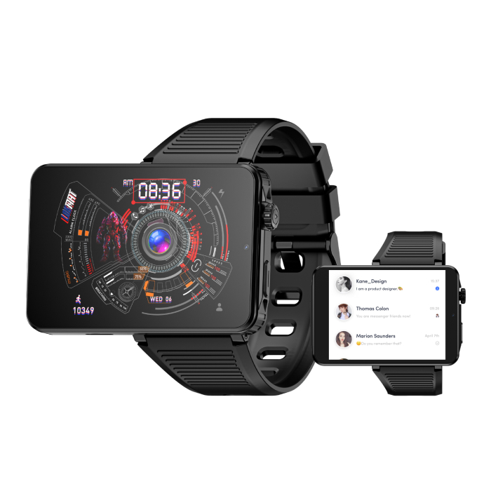 Lokmat APPLLP 9 Max Smartwatch, Black, 4G, Android 15, 2.88" TFT, 4GB RAM, 64GB ROM, Nano SIM, GPS, Dual Camera 5MP+3MP, BT 5.1, WiFi, 1800mAh [4]