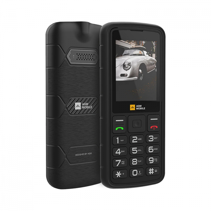 Telefon Mobil AGM M9 Rugged, 4G, Display LCD 2.4 , 48MB RAM, 128MB ROM, 1000mAh, IP68 IP69K, 108db, Lanterna, Dual Sim