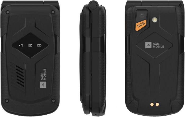 Mobiltelefon AGM M10 Flip, 4G LTE, 2.4" LCD, 48MB ROM + MicroSD akár 128GB-ig, 2MP Kamera, USB Type-C, Bluetooth 5.0, 1200mAh, SOS, FM Rádió, Dual SIM [2]