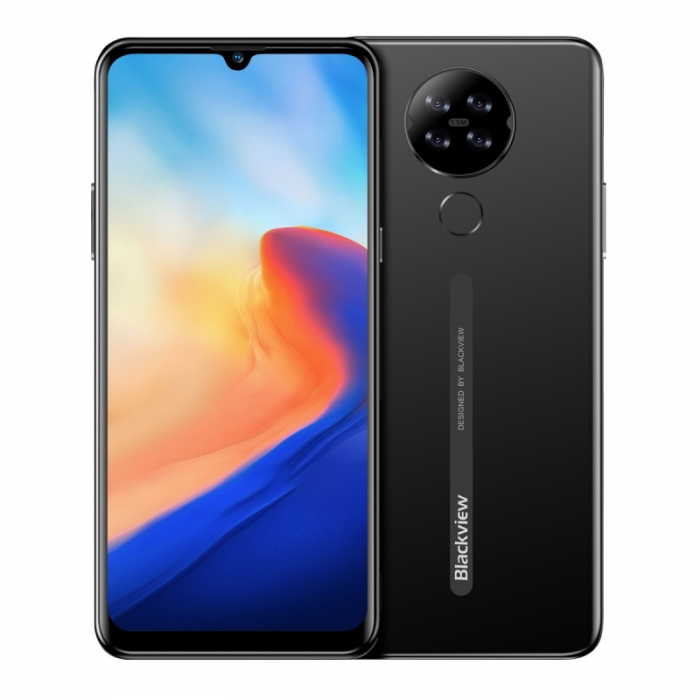 Telefon mobil Blackview A80 2020, 4G, IPS 6.21 , 2GB RAM, 16GB ROM, Android 10 GO, MT6737V W, Quad Camera, 4200mAh, Dual SIM, Negru