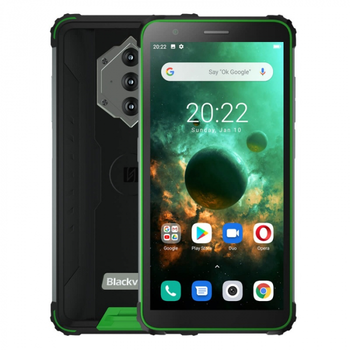 Telefon mobil Blackview BV6600 Verde, 4G, IPS 5.7 , 4GB RAM, 64GB ROM, Android 10, Helio A25 OctaCore, NFC, 8580mAh, Dual SIM imagine noua