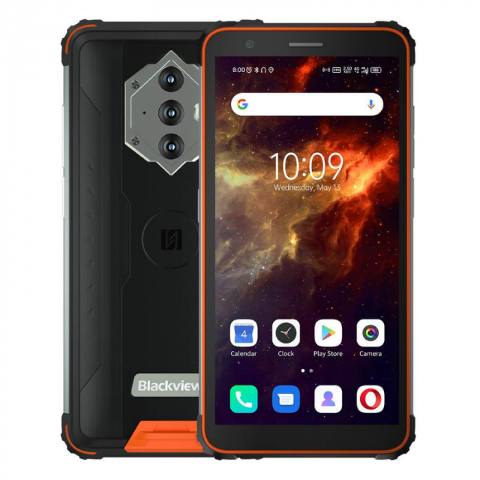 Telefon mobil Blackview BV6600E Orange, 4G, IPS 5.7 , 4GB RAM, 32GB ROM, Android 11, SC9863A OctaCore, 8580mAh, Dual SIM