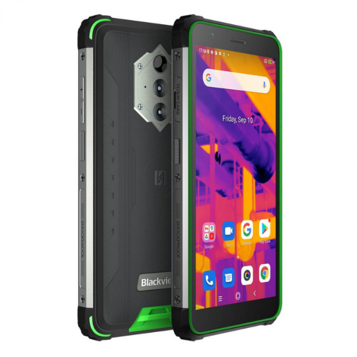 Telefon mobil Blackview BV6600 Pro Verde, 4G, IPS 5.7 , 4GB RAM, 64GB ROM, Android 11, Camera termica, Helio P35, IP68, 8580mAh, Dual SIM Blackview imagine noua idaho.ro
