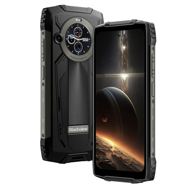 Mobiltelefon Blackview BV8200, Fekete, 4G, 6.5" 2.4K FHD+ 120Hz, 36GB RAM (12GB + 24GB bővíthető), 256GB ROM, Android 14, MediaTek Helio G100, 50MP + 32MP, 8800mAh, 45W, NFC, Dual SIM [6]