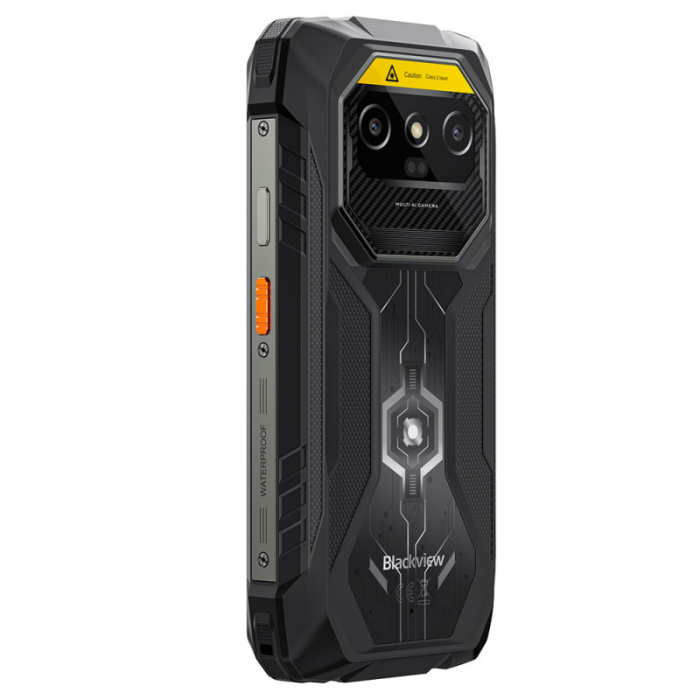 Mobile Phone Blackview ROCK 1 Pro, Black, 4G LTE, Barcode Scanner, 6.56" HD+ 90Hz Display, 32GB RAM (8GB + 24GB expandable), 256GB, 16MP + 20MP Night Vision Camera, Android 16, NFC, Dual SIM [5]