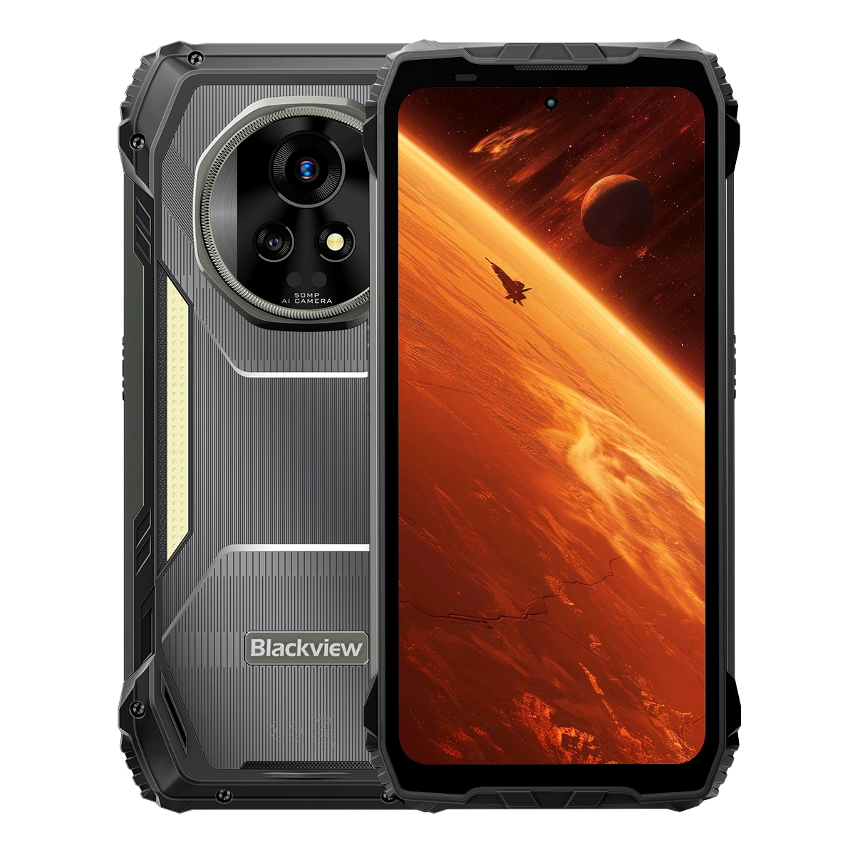 Telefon mobil Blackview Xplore 2, Negru, 5G, 6.73   AMOLED, 48GB RAM(16GB+32GB Extensibili), 1TB ROM, 50MP, DokeOS 4.2, Dimensity 8300, eSIM, Infrarosu, 20.000mAh, 120W, Nano SIM