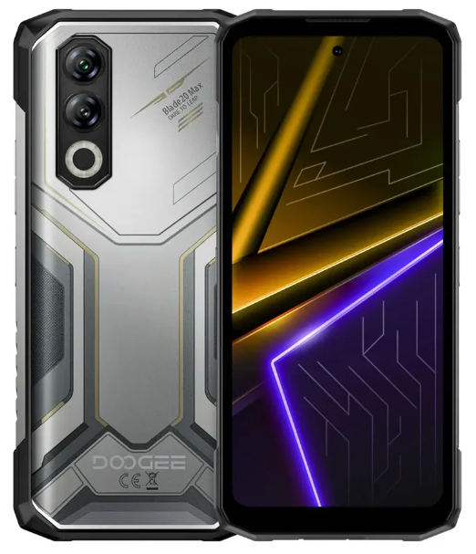 Telefon Mobil Doogee Blade 20 Max, Argintiu, 4G, 6.6  , HD+ IPS, 36 GB RAM (12 GB + 24 GB extensibili), 1 TB ROM, 64 MP, Android 15, Helio G100, Night Vision + NFC, 11800 mAh, 33 W, Dual SIM