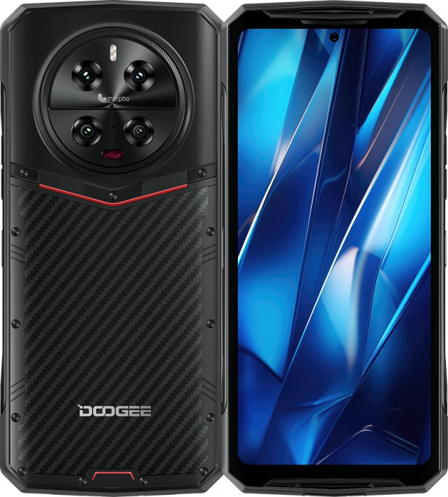 Telefon mobil Doogee DK10, Negru, 5G, 6.67 120Hz 2K AMOLED, 32GB RAM(12GB+20GB extensibil), 512GB ROM, Android 13, Dimensity 8020, Morpho Quad Camera, NFC, OTG, FM, 5150mAhmAh, 120W, Dual SIM