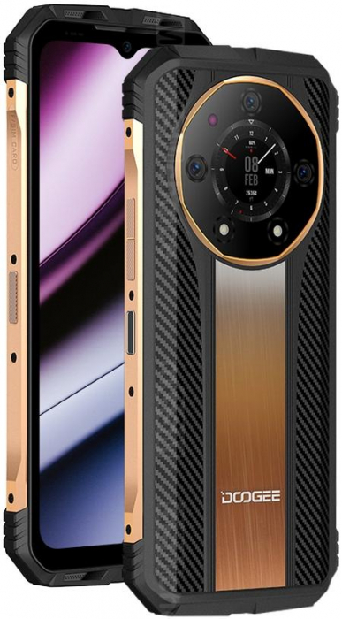 Telefon mobil Doogee S110 Gold, 4G, 6.58" FHD+, 22GB RAM (12GB + 10GB extensibili), 256GB ROM, Android 13, Helio G99, 10800mAh, 66W, NFC, OTG, Dual SIM [2]