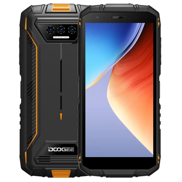 Telefon mobil Doogee S41 Max Portocaliu, 4G, IPS 5.5 , 16GB RAM(6GB+10GB extensibil), 256GB ROM, 13MP+8MP, Android 13, T606 Octa Core, GPS, NFC, 6300mAh, DualSIM