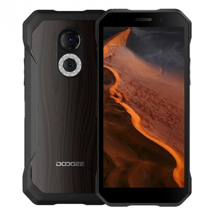 Telefon mobil Doogee S61 Pro Wood Grain, 4G, IPS 6.0 , Capac spate detasabil, 8GB RAM, 128GB ROM, Android 12, Helio G35, 5180mAh, Dual SIM