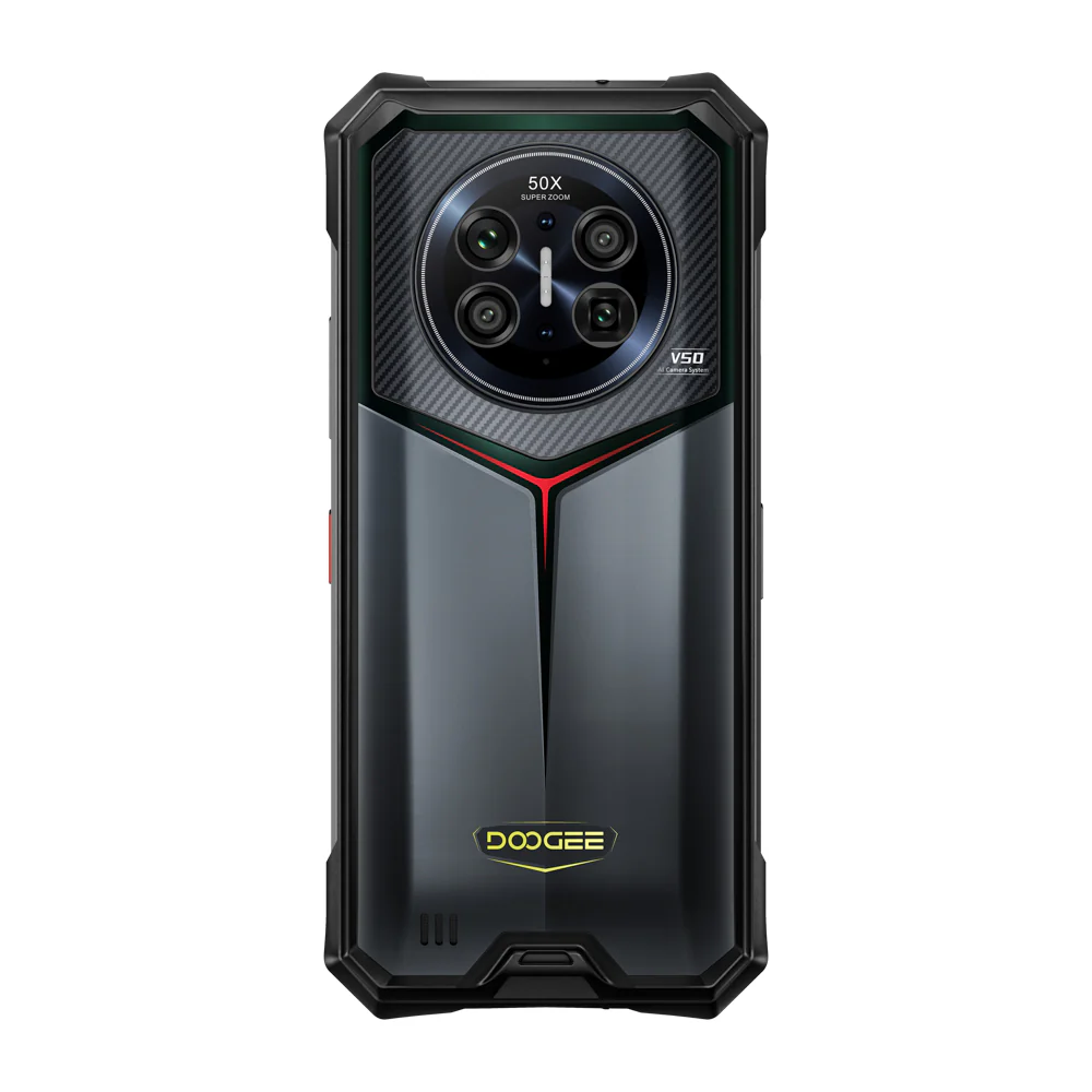 DOOGEE V50 Mobiltelefon, Fekete, 5G, 6.78" FHD+ 120Hz, 48GB RAM (12GB + 36GB bővíthető), 256GB, 200MP + 20MP Éjjellátó Kamera, Android 16, 11000mAh, Dual SIM [4]