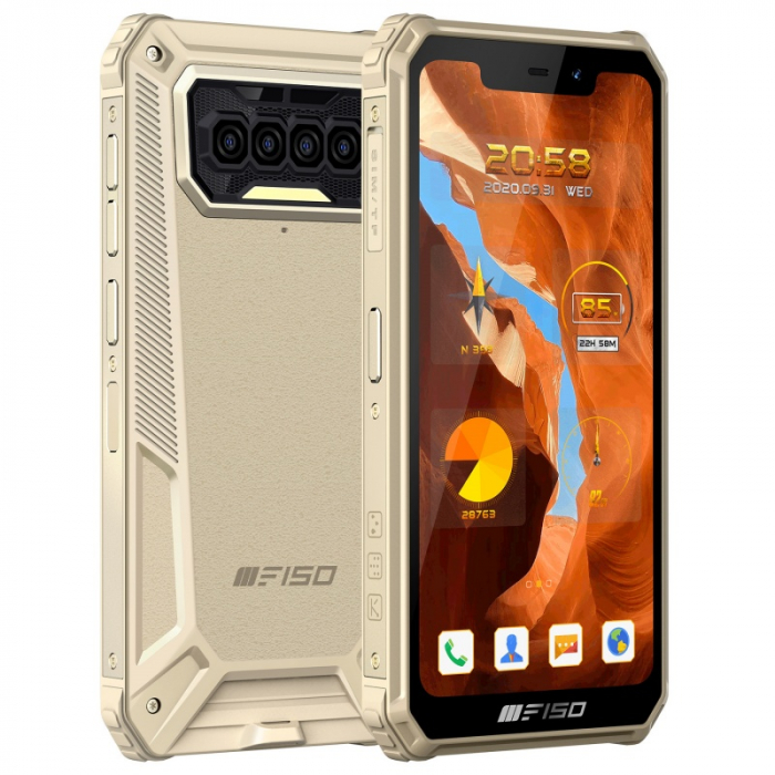 Telefon mobil F150 B2021 Gold, 4G, U-Notch 5.86 , 6GB RAM, 64GB ROM, Android 10, Helio G25 OctaCore, NFC, IP68, 8000mAh, Dual SIM imagine dualstore.ro 2021