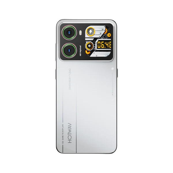 HOTWAV X100 GT Smartphone, White, 4G, 6.9" HD+, 20GB RAM (8GB + 12GB expandable), 256GB, Unisoc T7280, 5160mAh, 20W Fast Charging, 2.02" Secondary Display, 48MP Camera, Android 16, NFC, Dual SIM [3]
