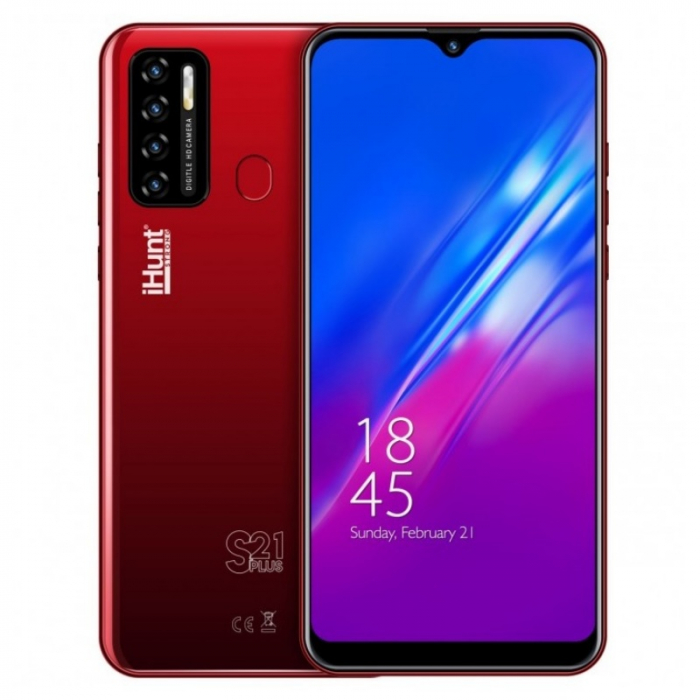 Telefon mobil iHunt S21 Plus 2021 Rosu, 3G, IPS 6.3 , 2GB RAM, 16GB ROM, Android 10 GO, Spreadtrum SC7731E, 4000mAh, Dual SIM