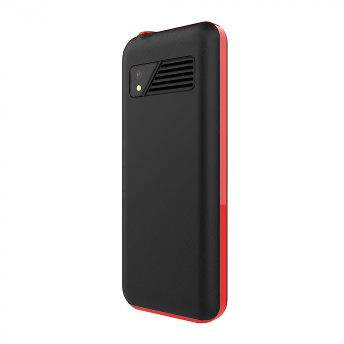 iSEN F23 Mobiltelefon, Fekete/Piros, 4G, 2.4" Kijelző, 48MB RAM, 128MB ROM, FM Rádió, BT, 8W Kamera, Dual SIM Hybrid, 1800mAh Akkumulátor [6]