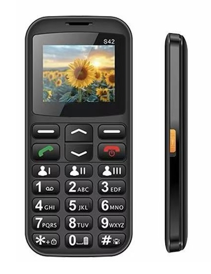 Telefon mobil iSEN S42 SENIOR, Display 2.0", GSM, USB Type-C, Bluetooth, Cameră, Lanternă, FM Radio fara cablu, Baterie 1800mAh, Buton SOS, Negru, Dual SIM [2]
